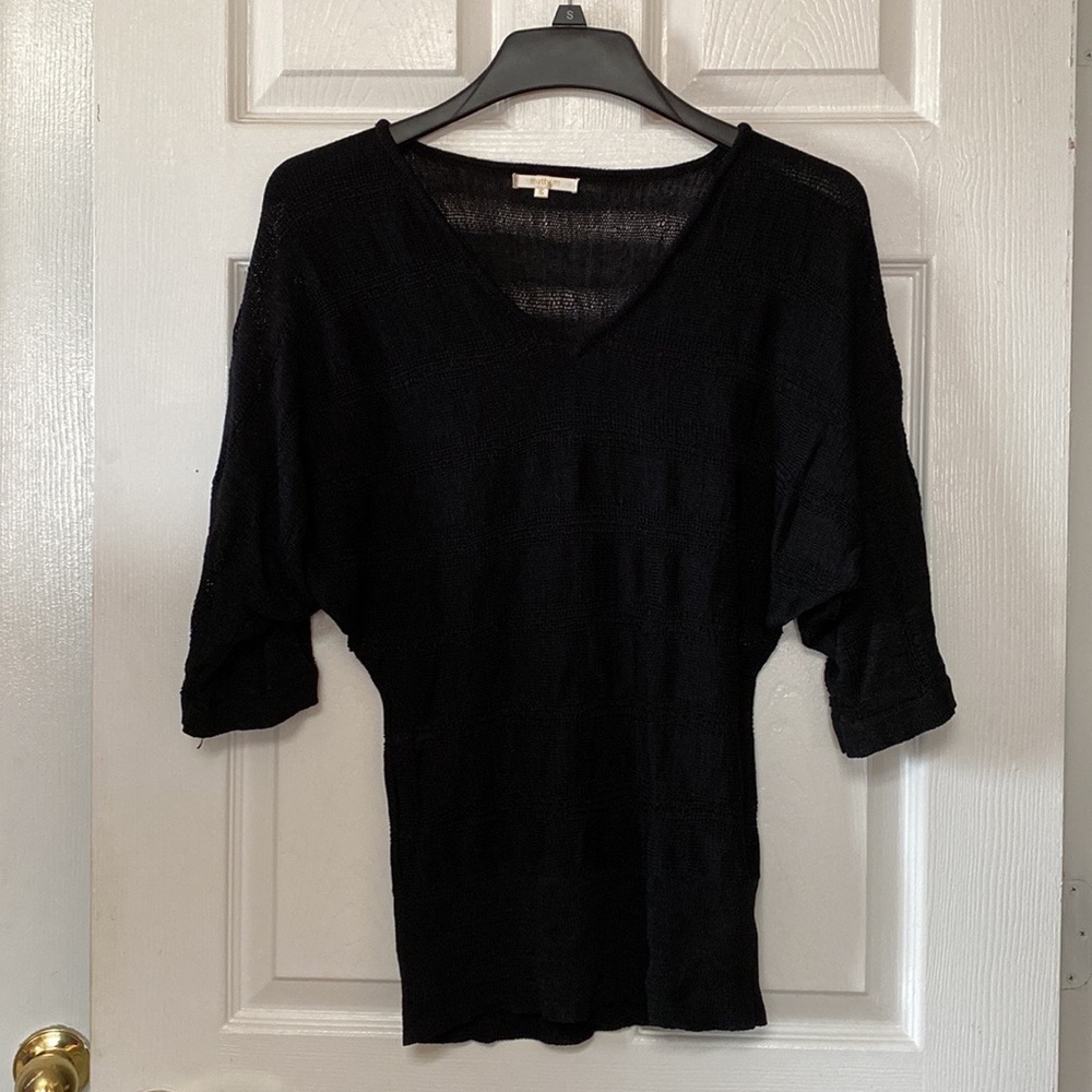 Y2K MATTY M Black Striped Knit Knitted Goth Sweater